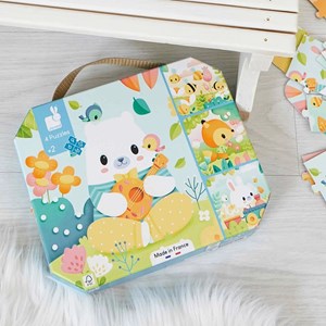 4 puzzles évolutifs animaux pure