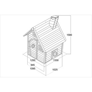 Petite cabane en bois rouge fantasia 100