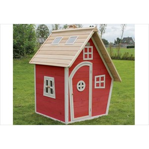 Petite cabane en bois rouge fantasia 100
