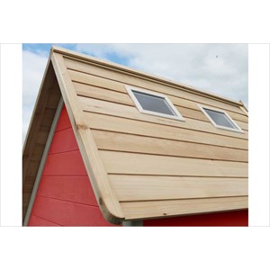 Petite cabane en bois rouge fantasia 100