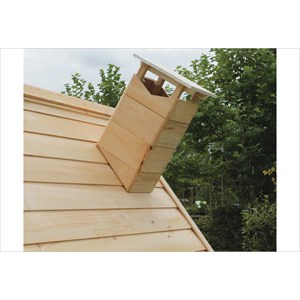 Petite cabane en bois rouge fantasia 100