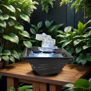 Fontaine en céramique et verre himalaya