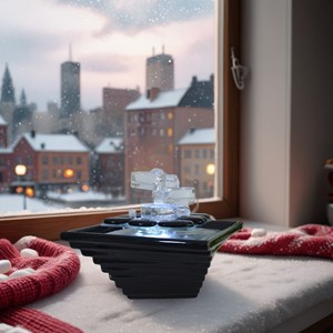Fontaine en céramique et verre himalaya
