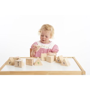 Set de 12 prismes en bois de jeu tickit