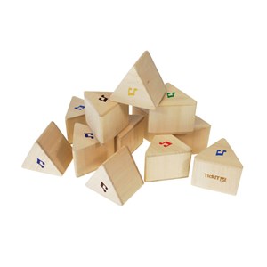 Set de 12 prismes en bois de jeu tickit