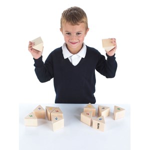 Set de 12 prismes en bois de jeu tickit
