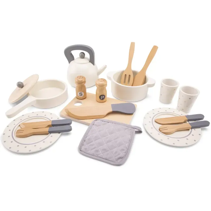 Dinette blanche en bois (New Classic Toys) - Couverture
