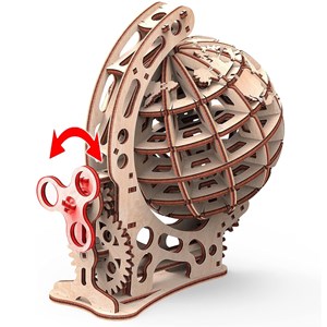 Puzzle 3d globe mécanique s