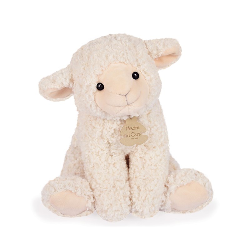 Peluche agneau beige 30 cm