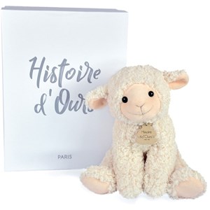 Peluche agneau beige 30 cm