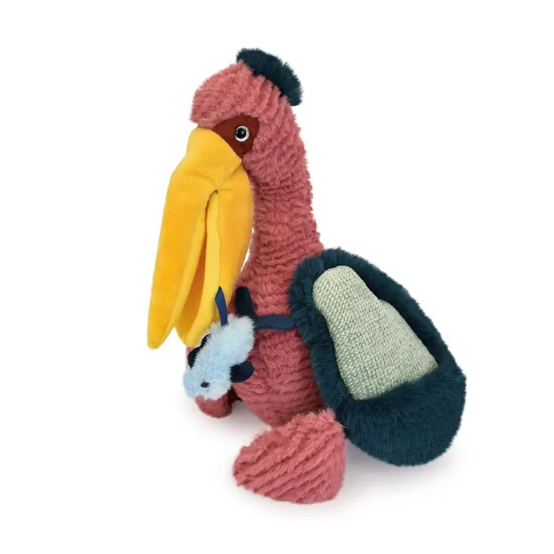 Peluche pélican rose