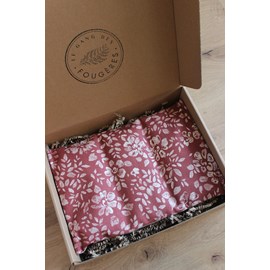 Bouillotte sèche -fleurs craie marsala