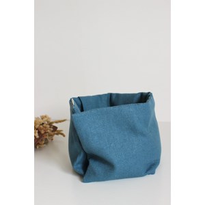 Bouillotte cervicales lin bleu pétrole