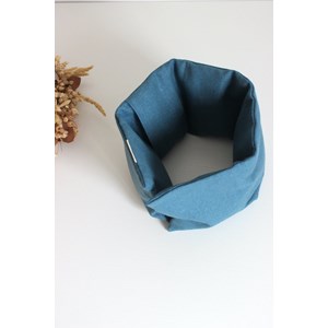 Bouillotte cervicales lin bleu pétrole