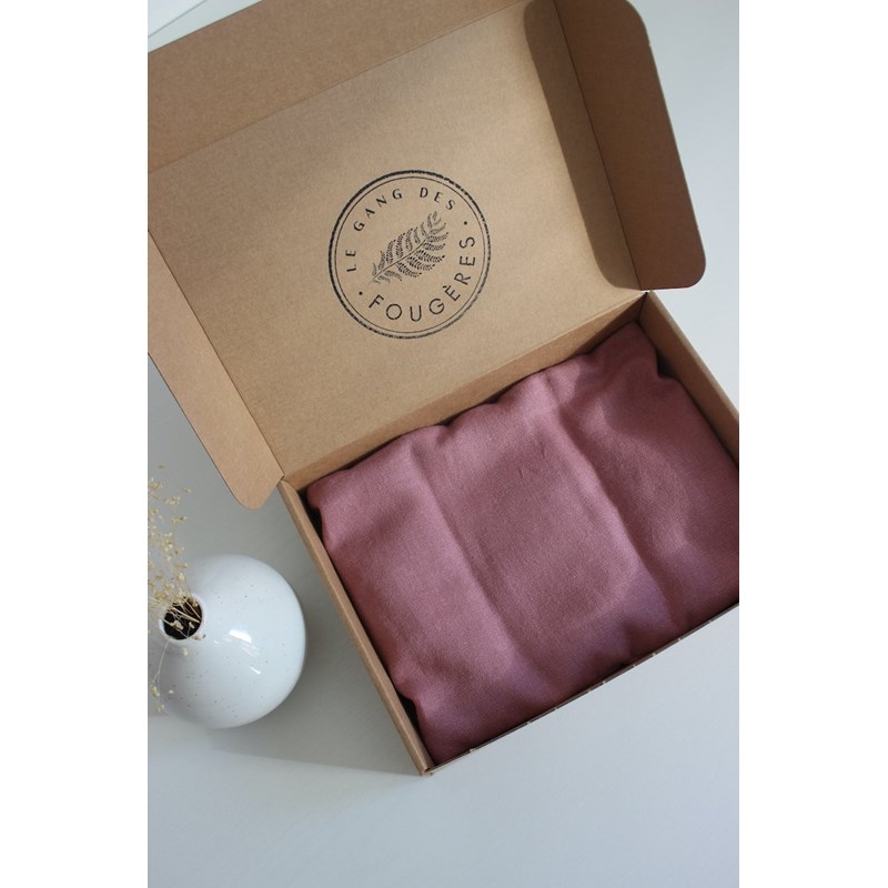 Bouillotte micro onde - lin vieux rose