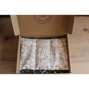 Bouillotte sèche -fleurs beige