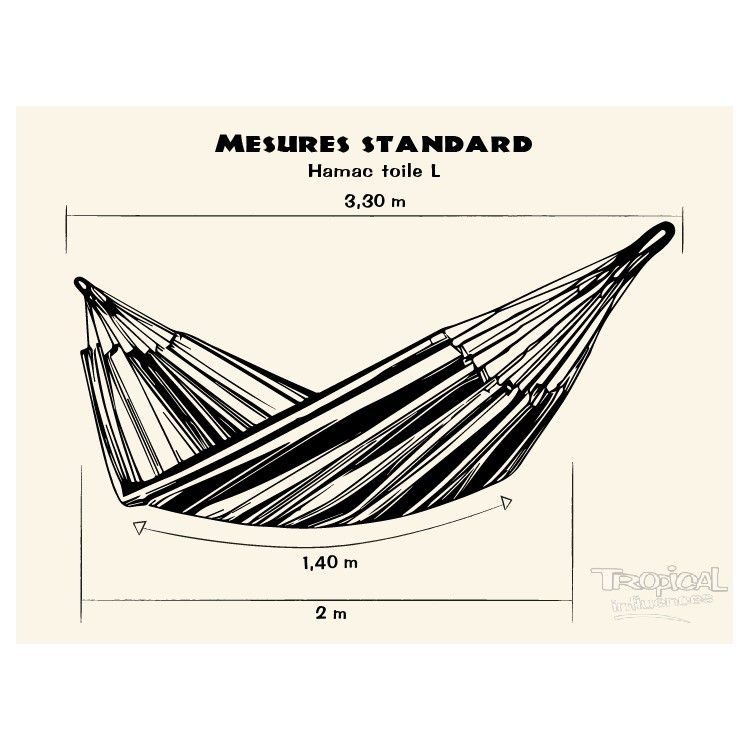 Support hamac latino relax l + mariposa