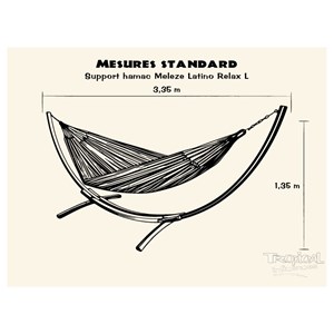 Support hamac latino relax l + mariposa