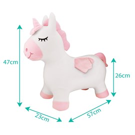 Licorne sauteuse gonflable avec housse