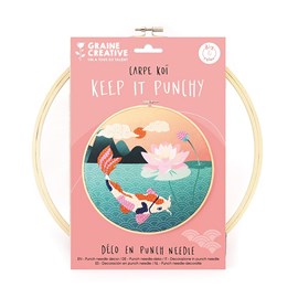 Kit punch needle carpe koi