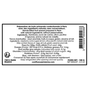 Confiture framboise violette 100g