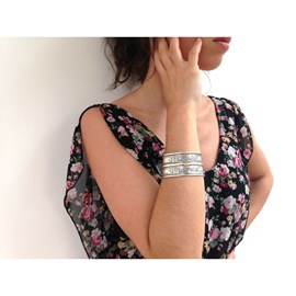 Gros bracelet touarg rigide double