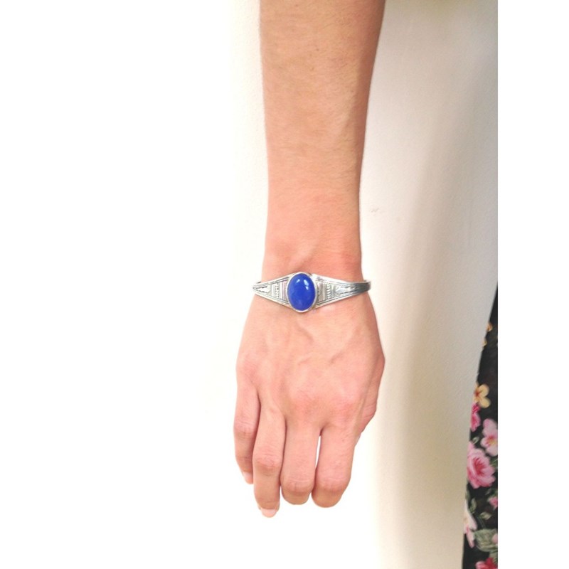 Gros bracelet rigide touareg en argent