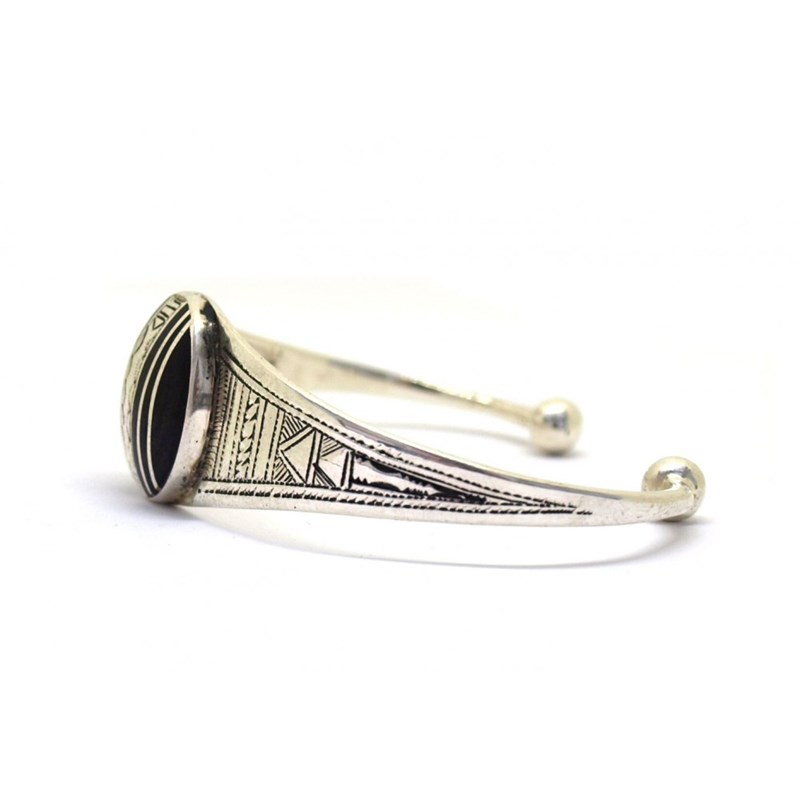 Bracelet médaillon en ébène