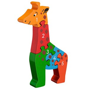 Puzzle en bois giraffe chiffres 1-5 lank