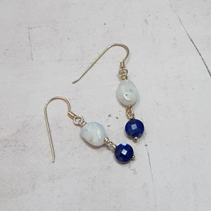 Boucles d'oreille ethniques calcédoine