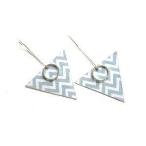 Boucles d'oreilles cuir illustré chevron
