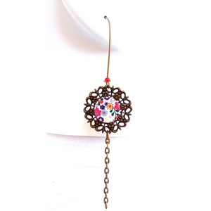 Boucles d'oreilles cuir liberty filigran