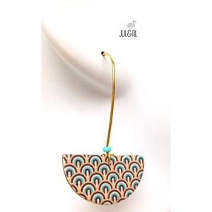 Dormeuses cuir imprimé art déco