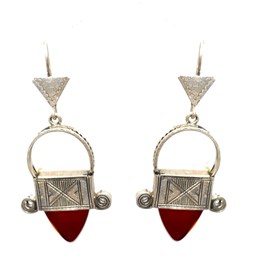 Boucles d'oreilles en argent ethnique