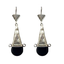 Boucle d'oreilles touareg onyx