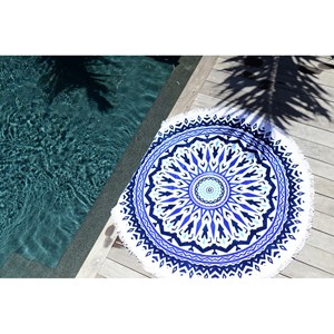 Serviette ronde la caribéenne