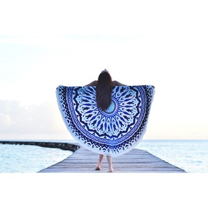 Serviette ronde la caribéenne