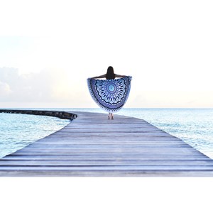 Serviette ronde la caribéenne