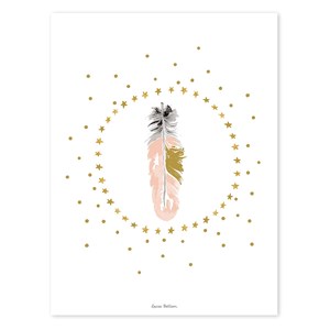 Affiche romantique plume