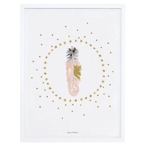 Affiche romantique plume