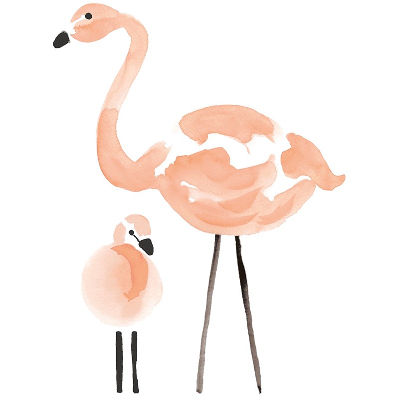 Stickers flamands rose