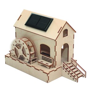 Moulin à eau solaire bois à construire