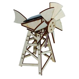 Eolienne solaire en bois à construire