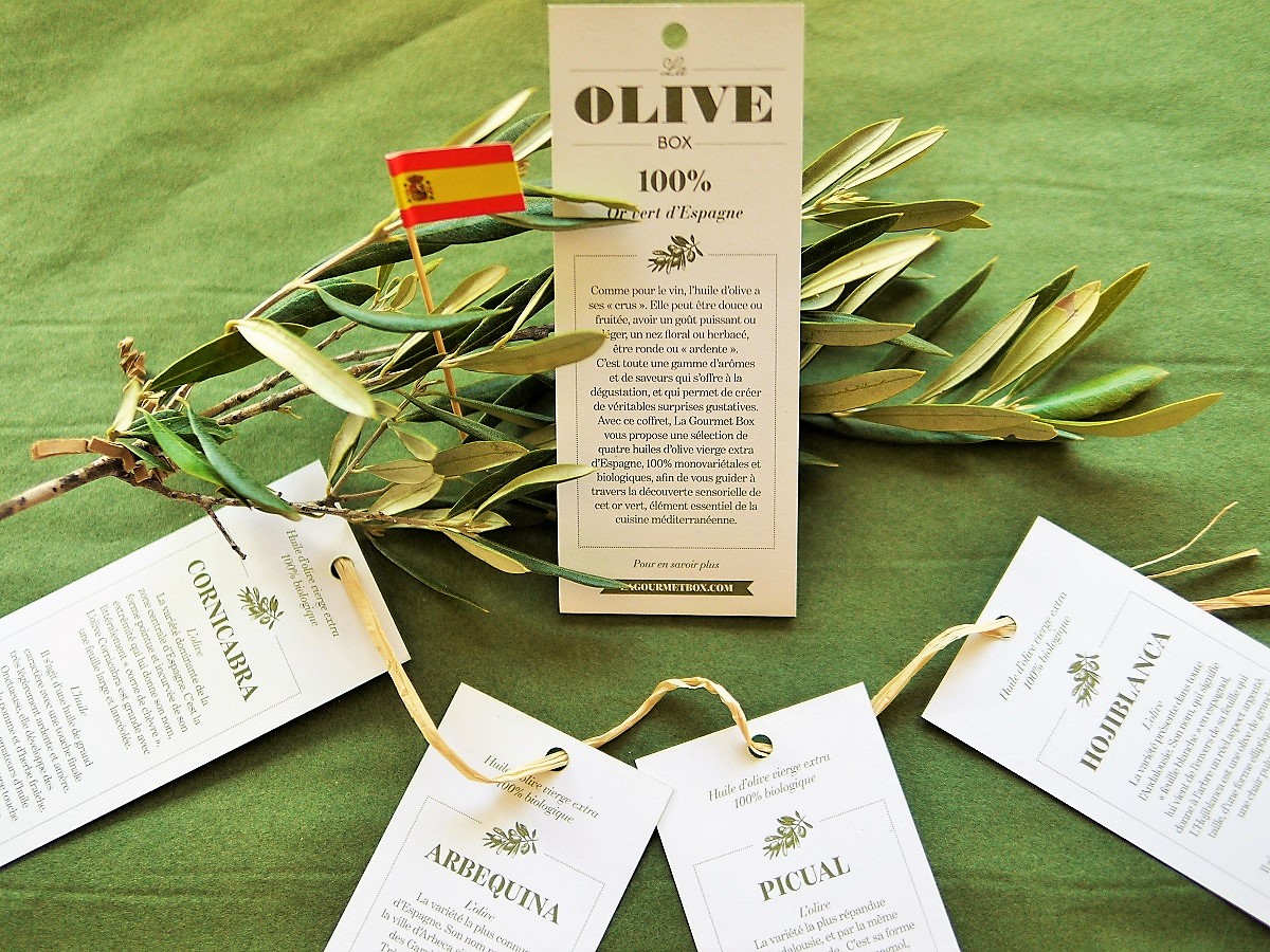 Coffret 4 huiles d'olive Bio - Du Bruit dans la Cuisine