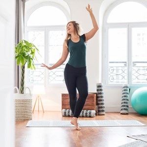 T-shirt yoga lomasi vert l