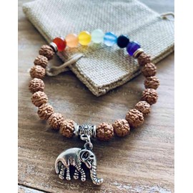 Bracelet 7 chakra et rudraksha