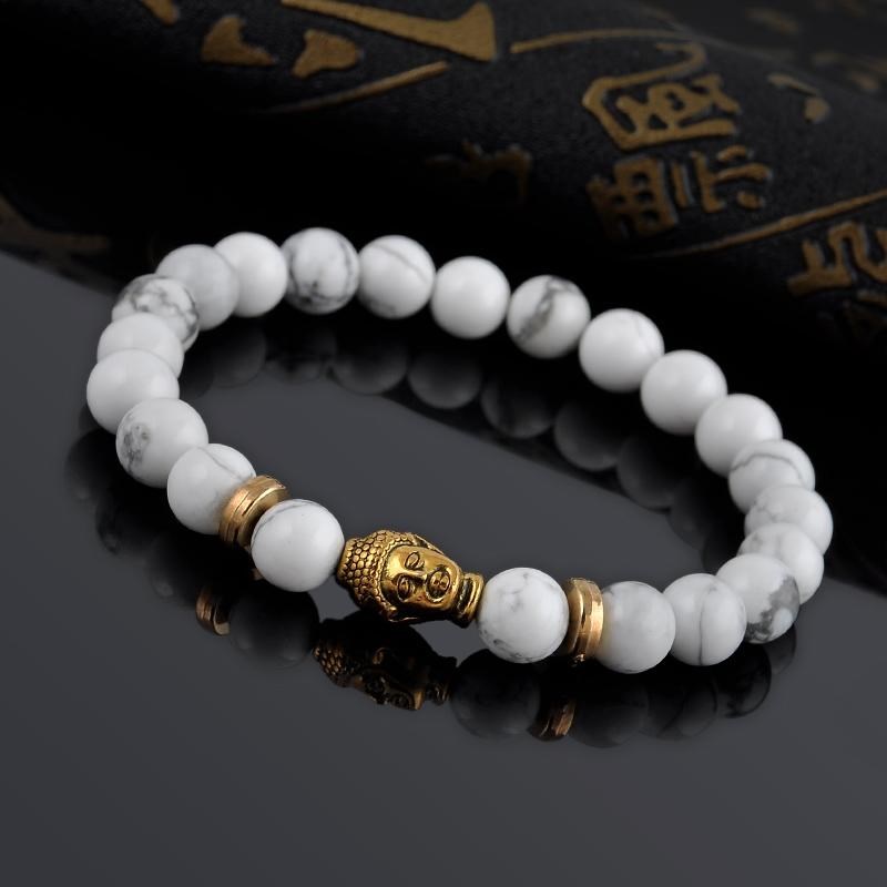 Bracelet buddha en howlite