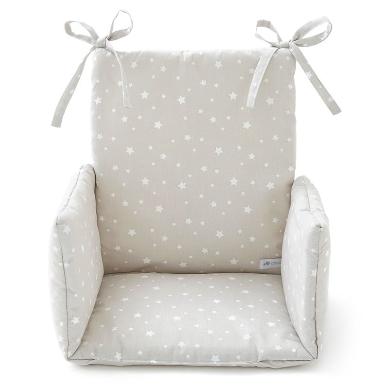 Coussin chaise haute Clikk Grey Sprinkles - Made in Bébé