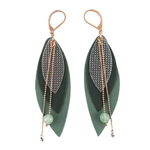 Boucles d'oreilles pop vert de gris
