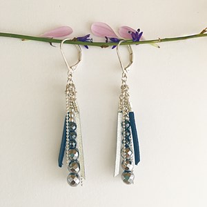 Pendantes pierres fines boheme marine
